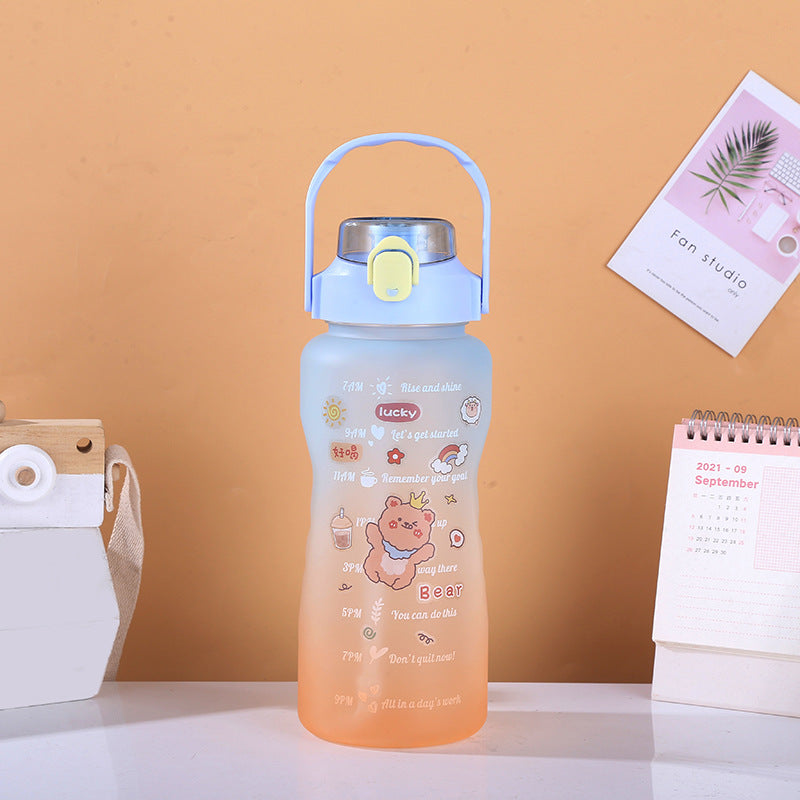 Gradient Color Portable Large Water Bottle 2L - SELFTRITSS