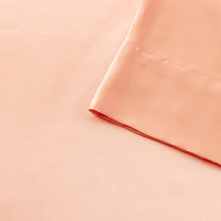 Luxury Satin 6-Piece Sheet Set, Blush Pink - SELFTRITSS