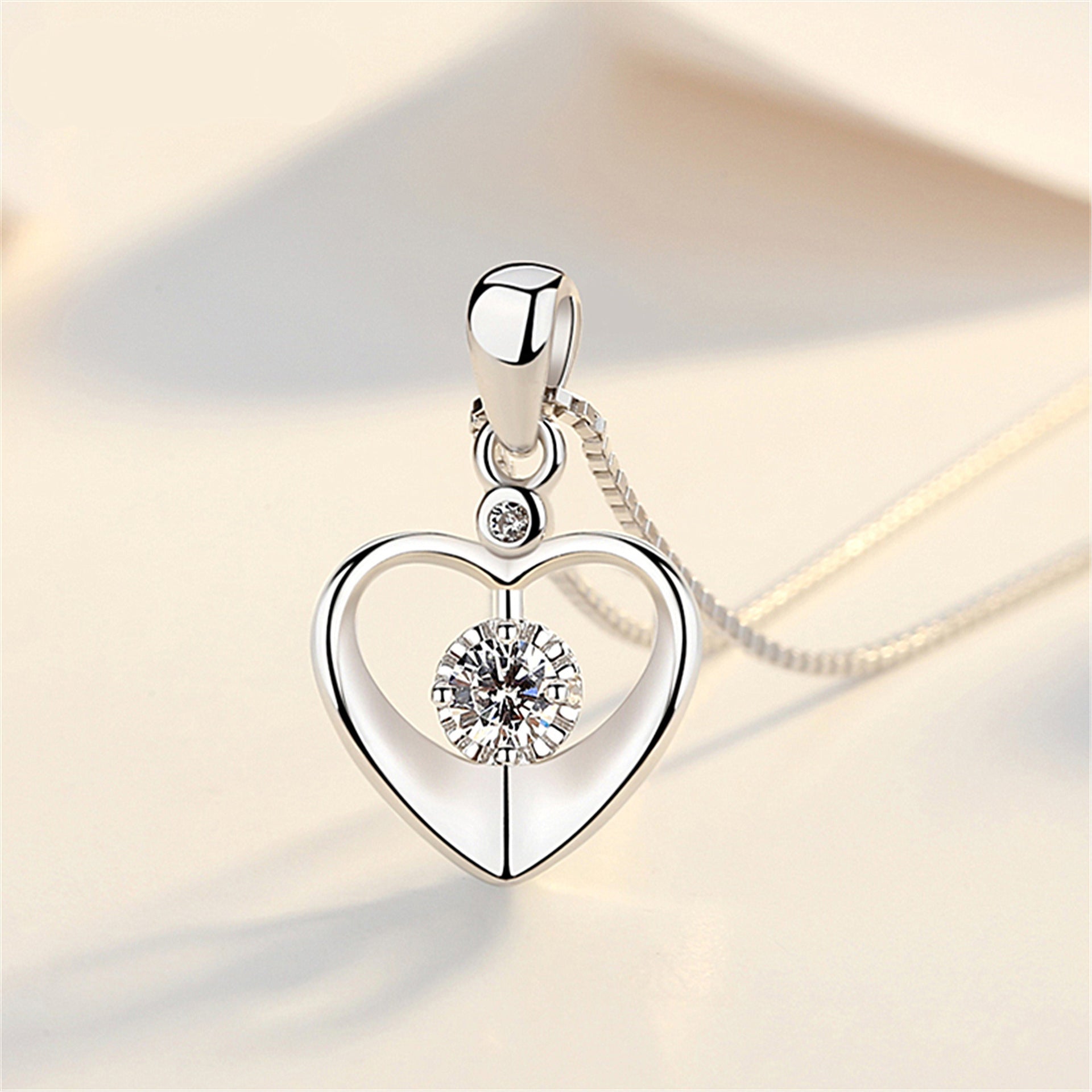 Silver Heart Pendant Necklace - SELFTRITSS