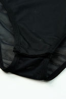 Black High Neck Sleeveless Diamante Bodysuit - SELFTRITSS