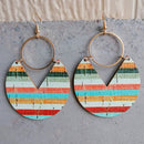 Ms.Pac-Man Shape Wooden Dangle Earrings - SELFTRITSS   