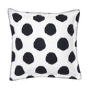 Dot Onyx Printed Throw Pillow Polka Dot Black and White - SELFTRITSS