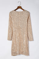 Apricot Knot Pack Hip Sequin Dress - SELFTRITSS