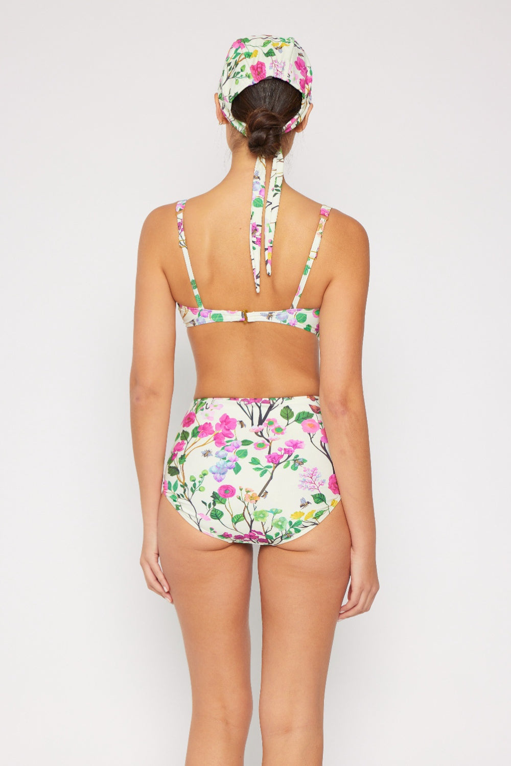 Marina West Swim Take A Dip Floral Twist High-Rise Bikini Set