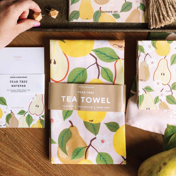 Pear Tree Tea Towel Set of 3 - SELFTRITSS