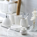 5 Piece Set Simple White Porcelain Bathroom Decor - SELFTRITSS