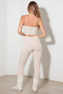 Le Lis Ribbed Crop Cami and High Waist Brushed Leggings Set - SELFTRITSS   