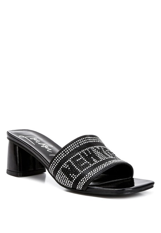 Studio 55 Diamante Embellished New York Sandals - SELFTRITSS  