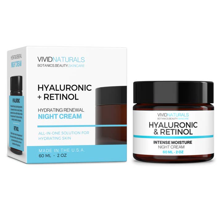 Vivid Naturals - Hyaluronic Acid & Retinol Night Cream - 2oz