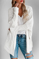 Cream Long Sleeve Plus Size Cardigan