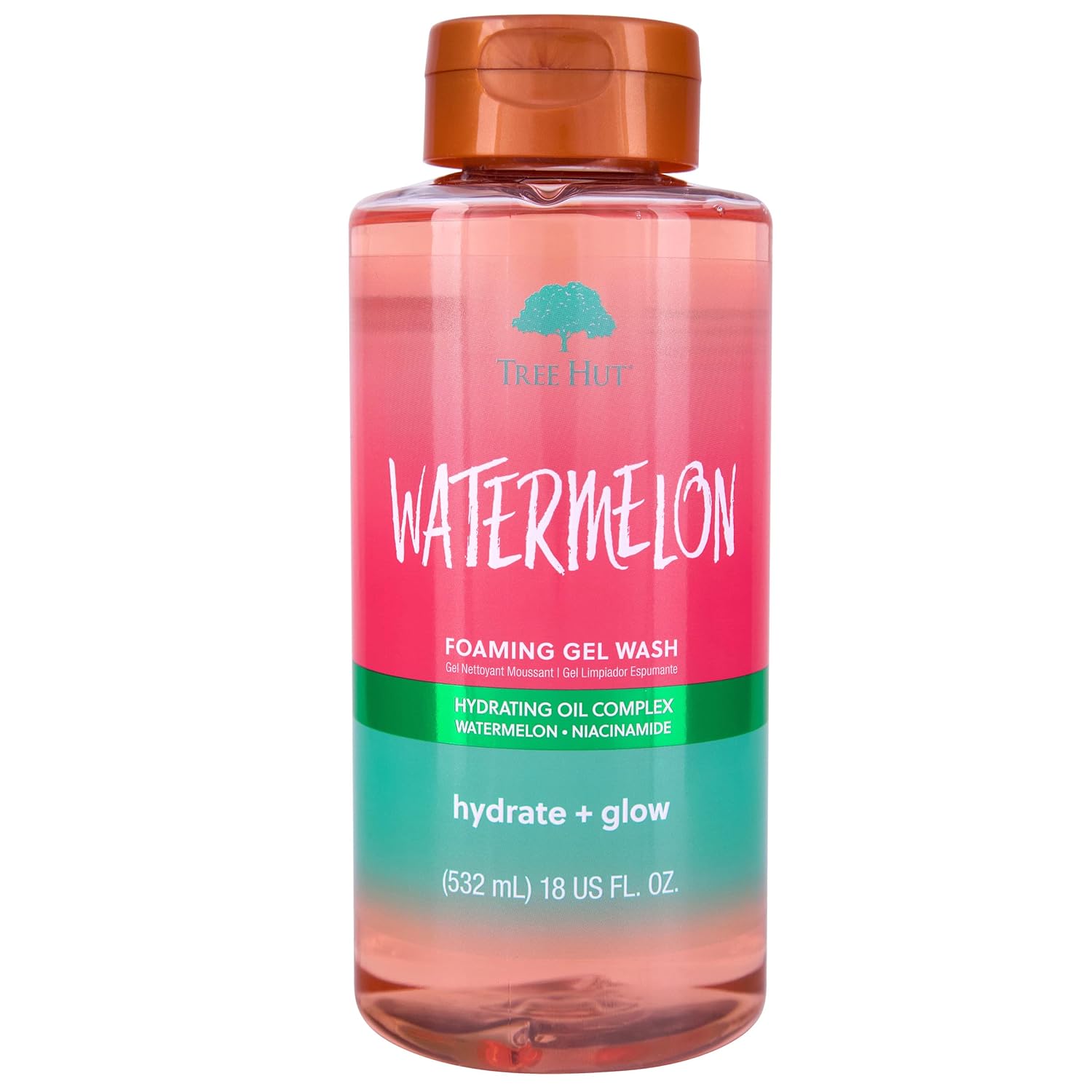 Tree Hut Watermelon Nourishing, Moisturizing & Hydrating Foaming Gel Wash, 18 oz. - SELFTRITSS