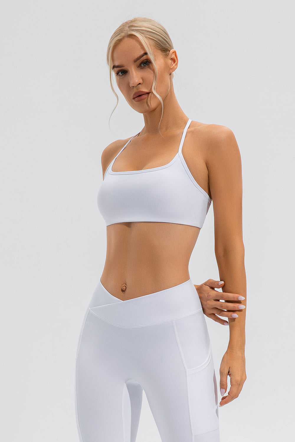 Crisscross Spaghetti Strap Active Cami - SELFTRITSS   