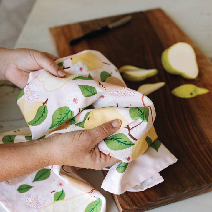 Pear Tree Tea Towel Set of 3 - SELFTRITSS