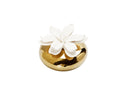 Gold Circular Diffuser with Dimensional White Flower - SELFTRITSS