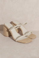 Margaret Raffia Block Heels Sandals