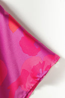 Rose Abstract Floral Print V Neck Dolman Maxi Dress - SELFTRITSS