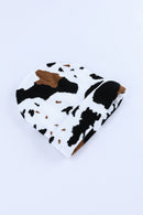 Black Cow Spots Printed Warm Beanie Hat - SELFTRITSS   