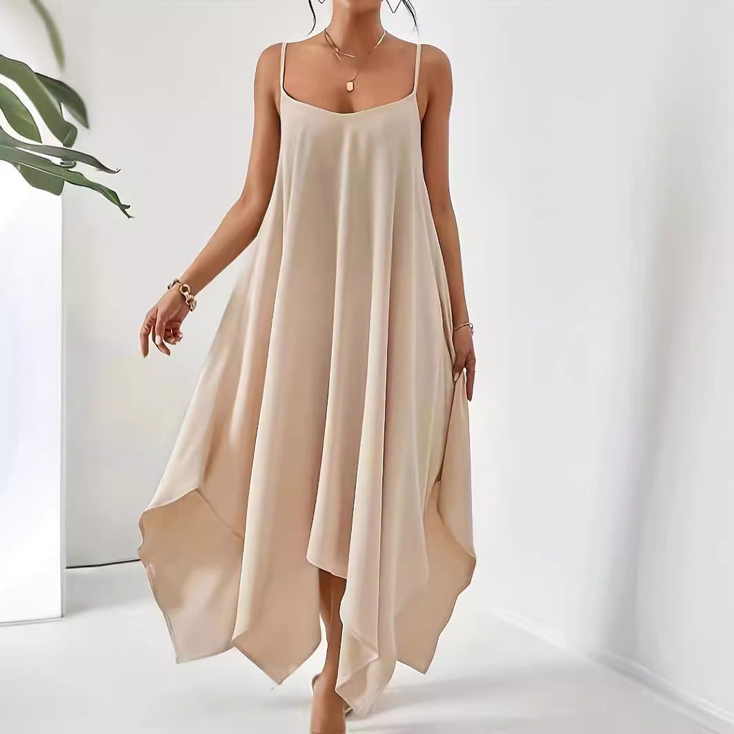 Scoop Neck Midi Cami Dress - SELFTRITSS   