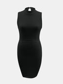 Cutout Mock Neck Sleeveless Dress - SELFTRITSS   