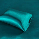 Luxury Satin 6-Piece Sheet Set, Teal Blue Green - SELFTRITSS