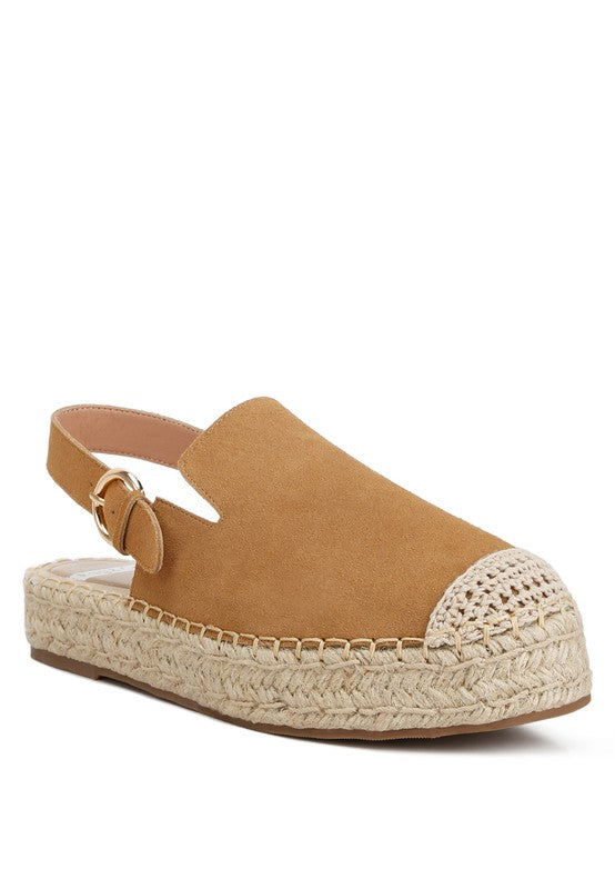 Affie Suede Slingback Strap Espadrilles - SELFTRITSS  