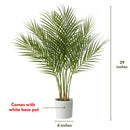 30" Artificial Palm Tree in White Pot - SELFTRITSS