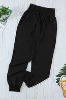 Black Pocketed Casual Joggers - SELFTRITSS