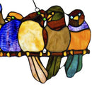 9.5"H Marisol Multicolor Birds Stained Glass Window Panel - SELFTRITSS