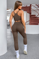 Tank Cropped Active Top and Pants Set - SELFTRITSS   