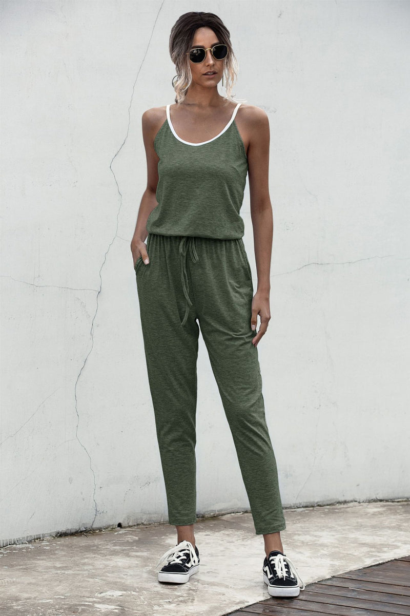 Contrast binding Cami Jumpsuit - SELFTRITSS