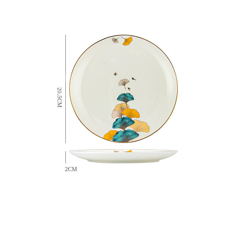 Dinner Plates Ceramic Steak Plate Web Porcelain - SELFTRITSS