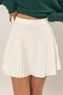 HYFVE High Waist Knit Pleated Flare Mini Skirt - SELFTRITSS   