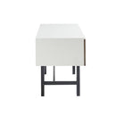 Modern Industrial Wood Office Writing Desk, White - SELFTRITSS