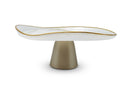 Organic Shaped Footed Cake Plate with Gold - SELFTRITSS