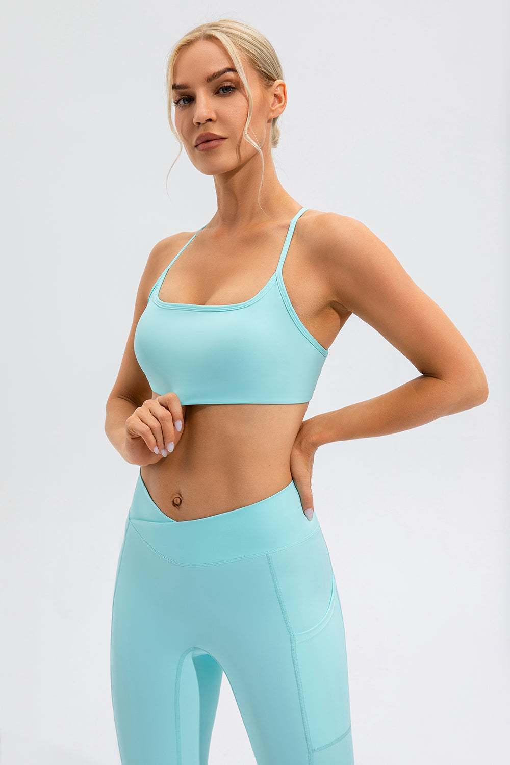 Crisscross Spaghetti Strap Active Cami - SELFTRITSS   