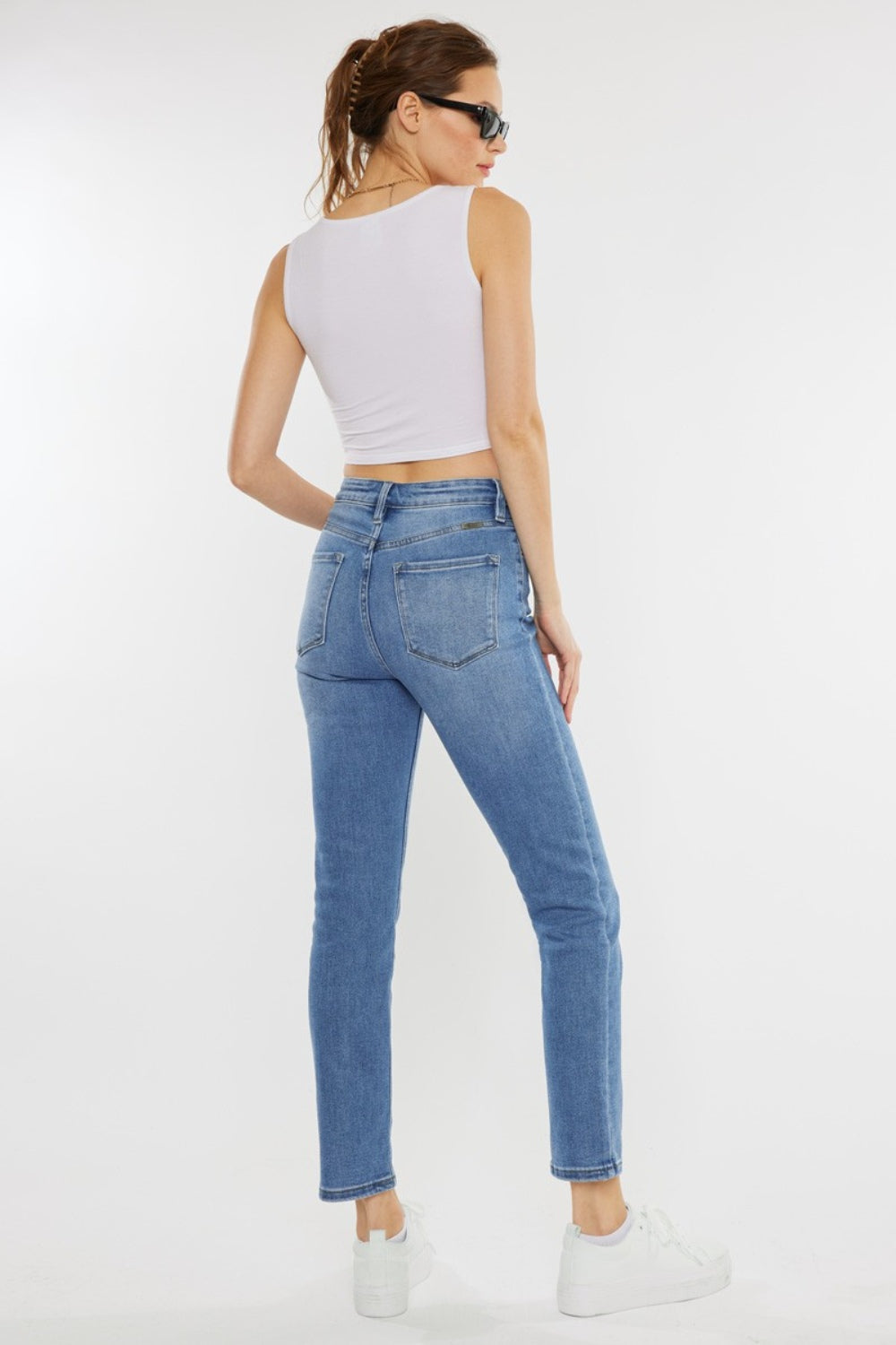 Kancan Full Size Cat's Whiskers High Waist Jeans - SELFTRITSS   