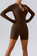 Half Zip Long Sleeve Active Romper - SELFTRITSS