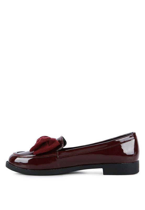 BOWBERRY BOW-TIE PATENT LOAFERS - SELFTRITSS