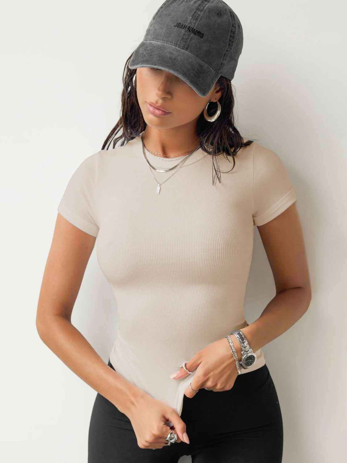 Round Neck Short Sleeve T-Shirt - SELFTRITSS   