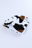 Black Cow Spots Printed Warm Beanie Hat - SELFTRITSS
