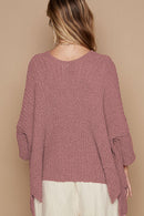 Crochet Mauve Open Front Cardigan