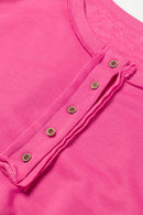 Drop Shoulder Henley Buttons Sweatshirt - SELFTRITSS