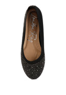 Splash Rhinestones Embellished Ballet Flats - SELFTRITSS  