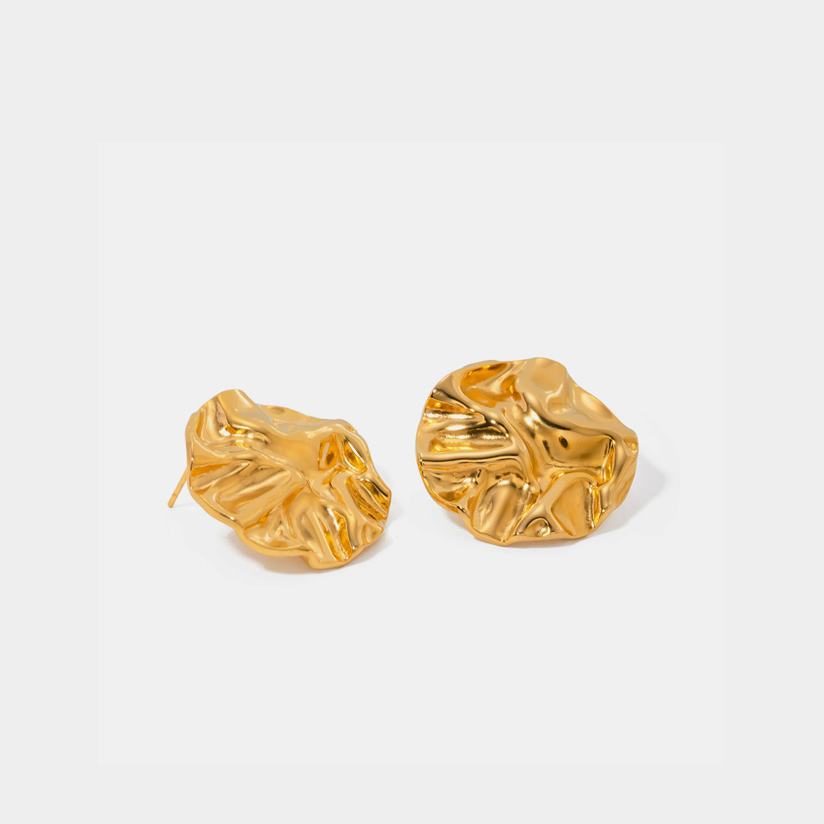 18K Gold-Plated Stud Earrings - SELFTRITSS   