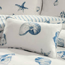 Coastal Beach House Blue Seashells Comforter Set - SELFTRITSS