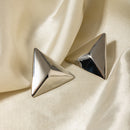 Stainless Steel 3D Triangle Earrings - SELFTRITSS   