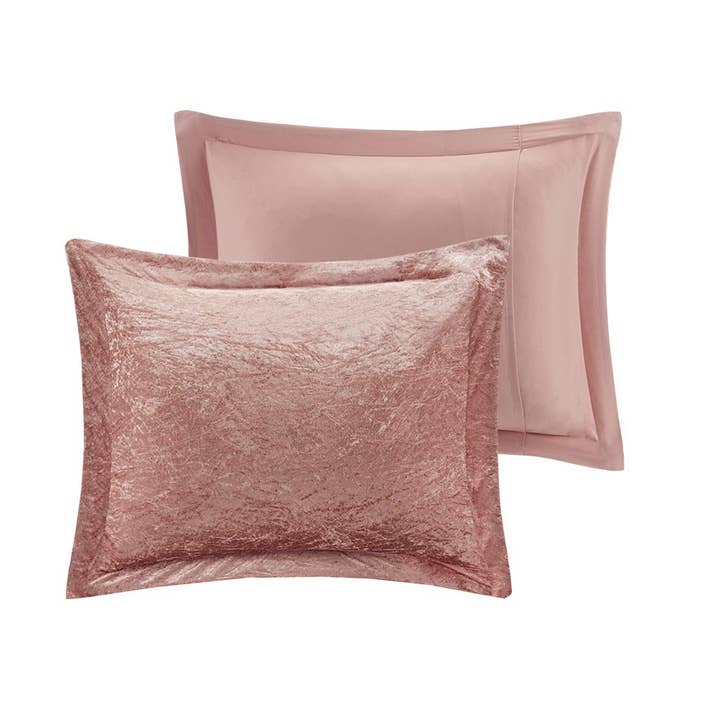 Crushed Velvet 4-Piece Comforter Blush - SELFTRITSS