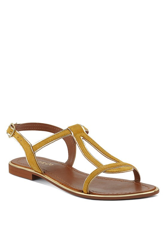 Feodora Flat Slip On Sandals - SELFTRITSS  