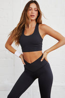 Black Arched Waist Seamless Active Leggings - SELFTRITSS