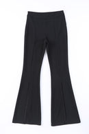 Black Split Hem High Waist Pants - SELFTRITSS